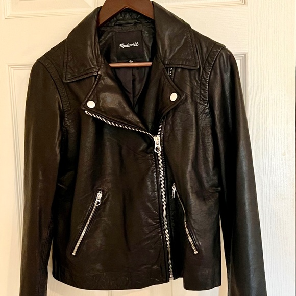 Madewell Jackets & Blazers - NWOT Madewell Washed Leather Motorcycle Jacket